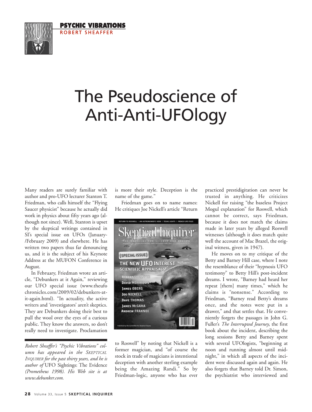 The Pseudoscience of Anti-Anti-Ufology