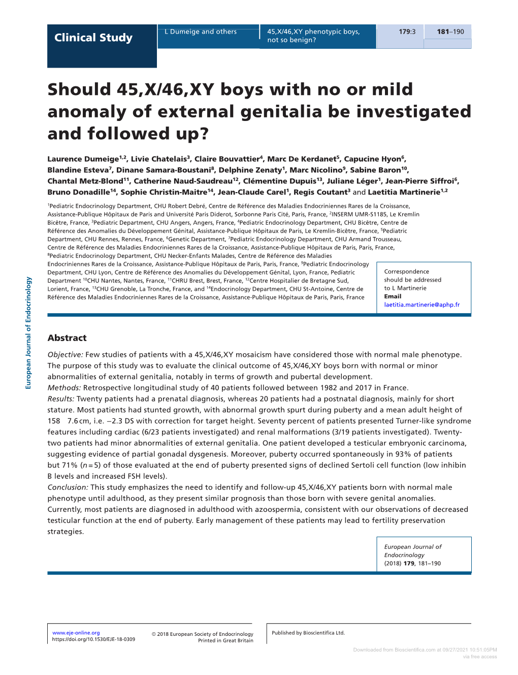 Should 45,X/46,XY Boys with No Or Mild Anomaly of External Genitalia