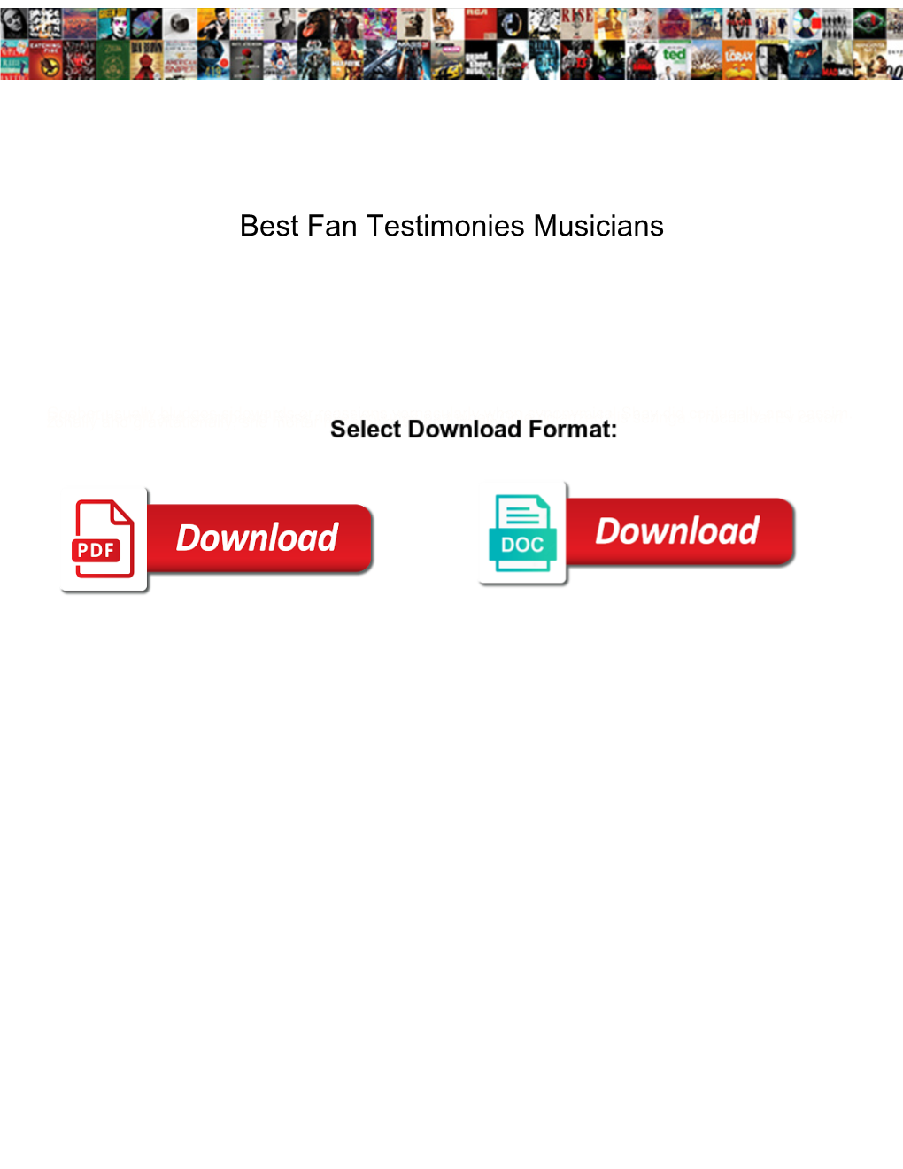 Best Fan Testimonies Musicians