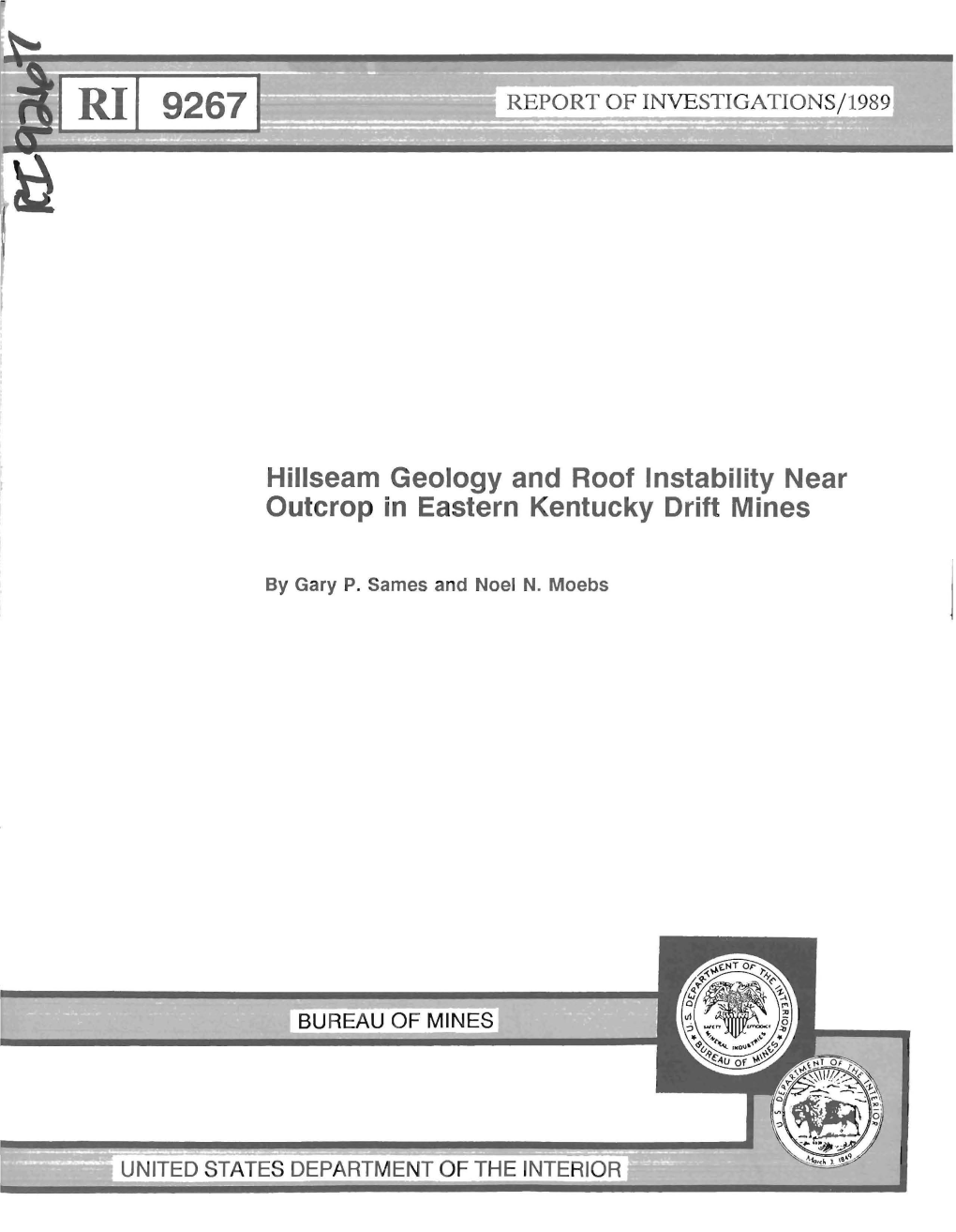 Hillseam Geology and Roof Instability Near Outcrop in Eastern Kentucky Drift Mines