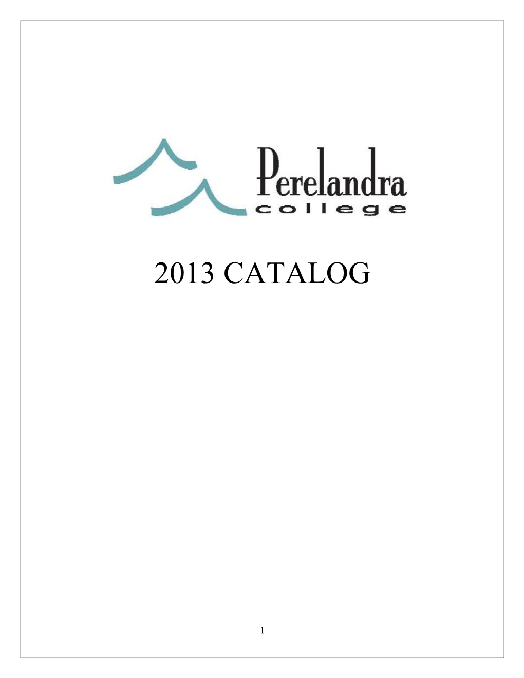 Perelandra College Catalog
