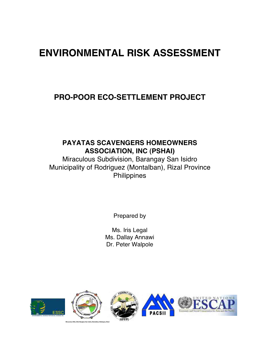 Environmental Risk Assessment