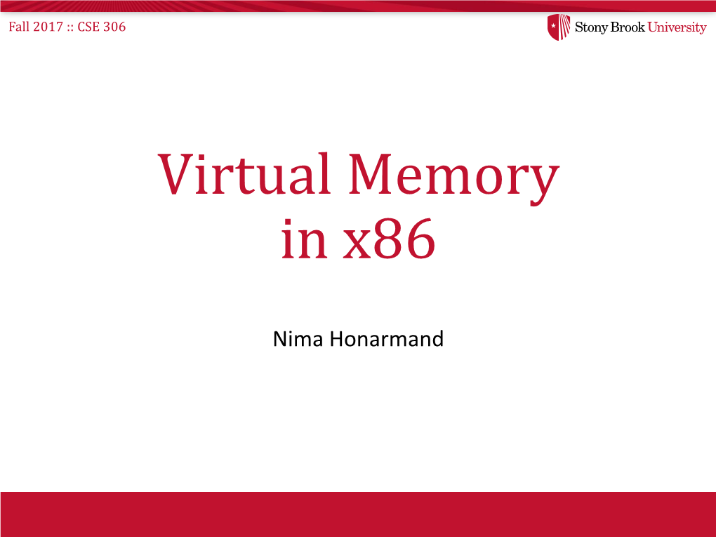 Virtual Memory in X86