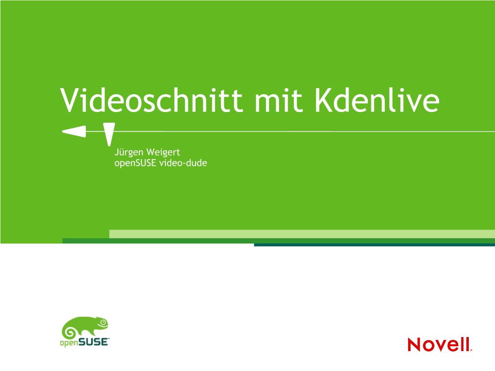 Videoschnitt Mit Kdenlive