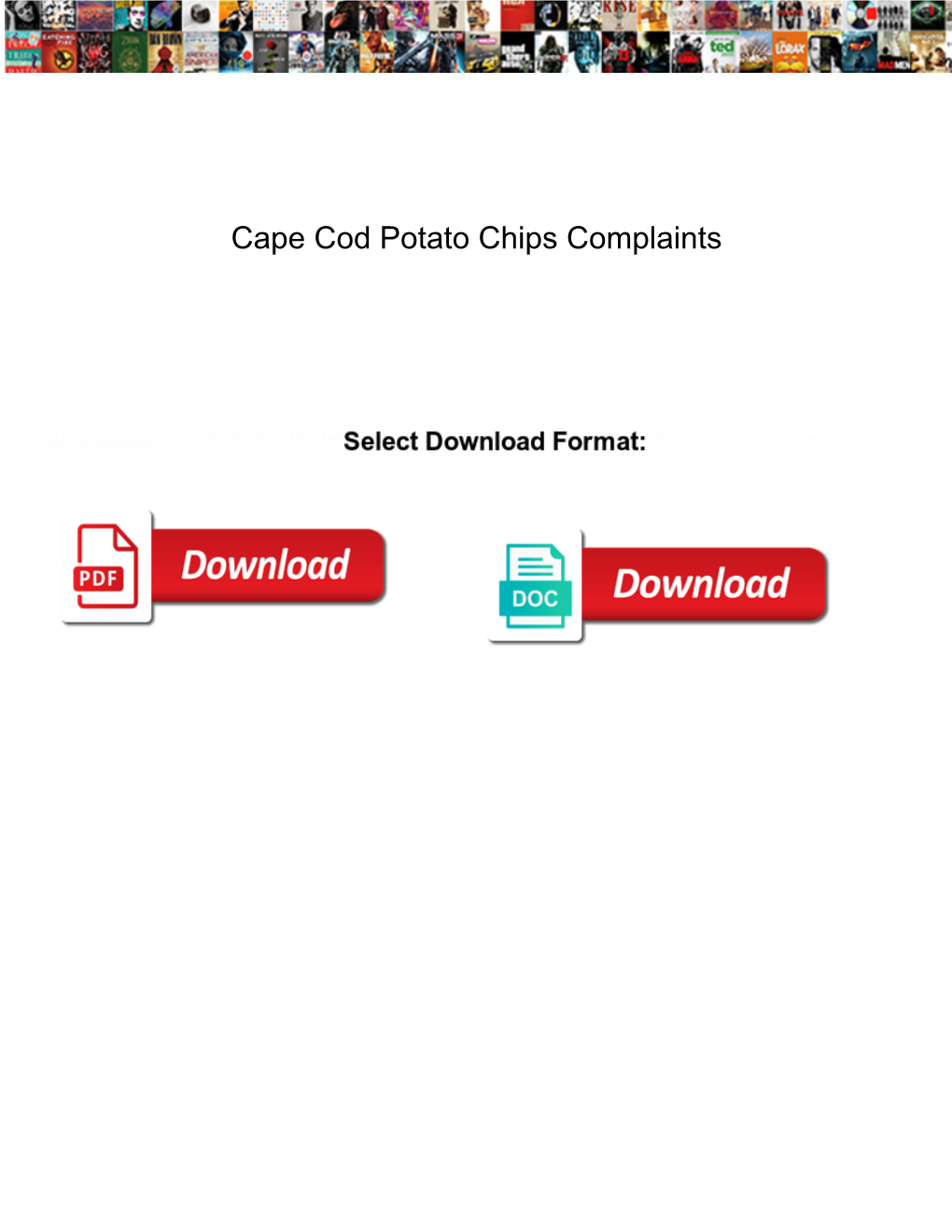 Cape Cod Potato Chips Complaints