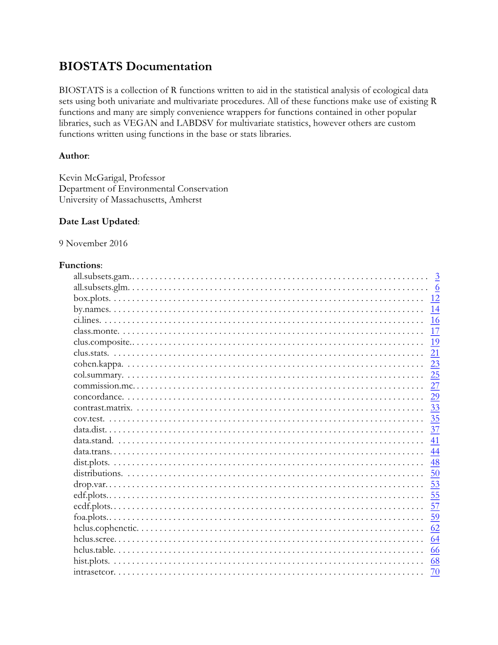 BIOSTATS Documentation