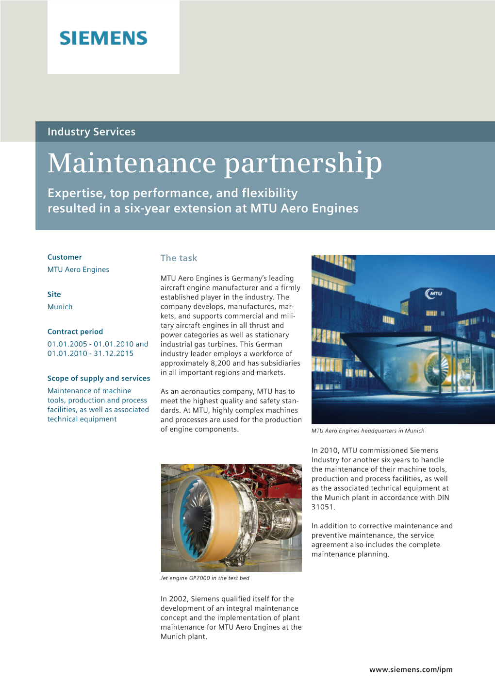 Maintenance Partnership Expertise, Top Performance, and Flexibility Resulted in a Six-Year Extension at MTU Aero Engines