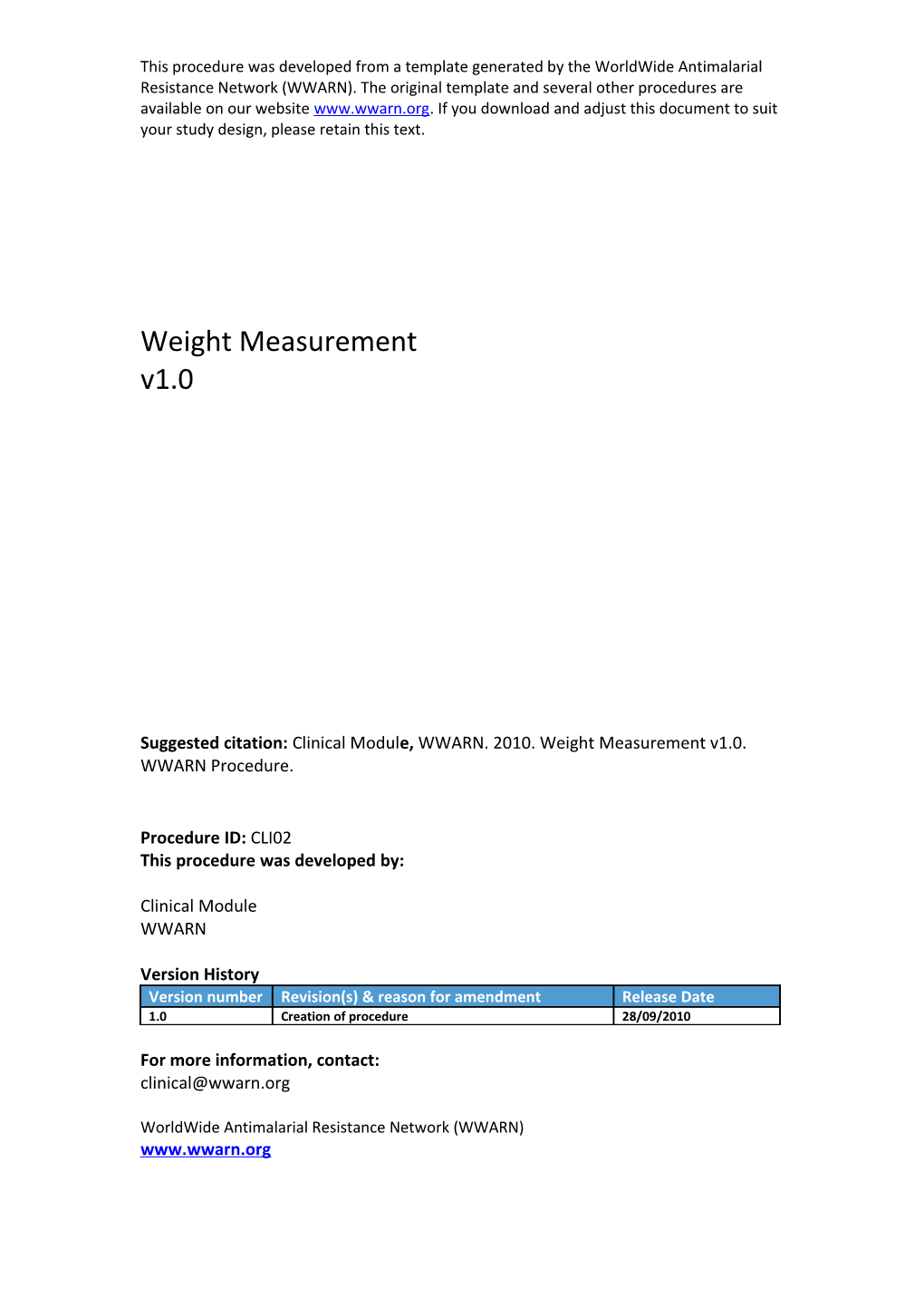 SOP Template - Clinical Module s1