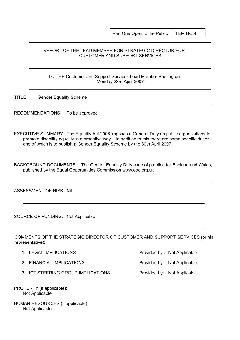 Standard Format for Committee Reports s3