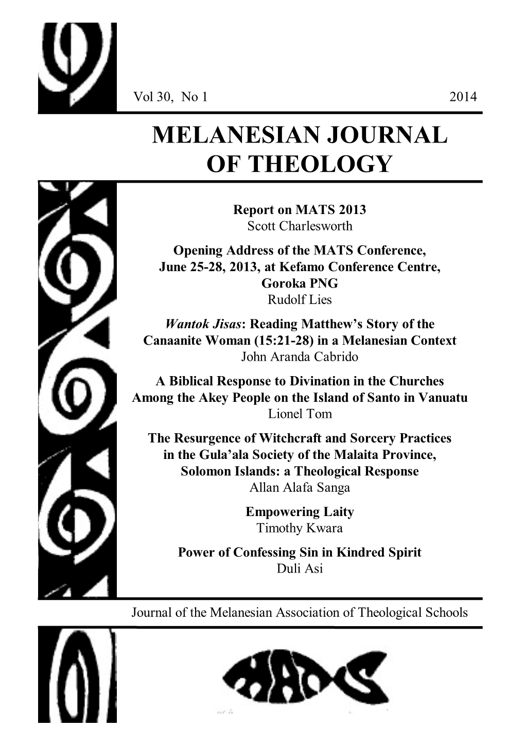 Melanesian Journal of Theology