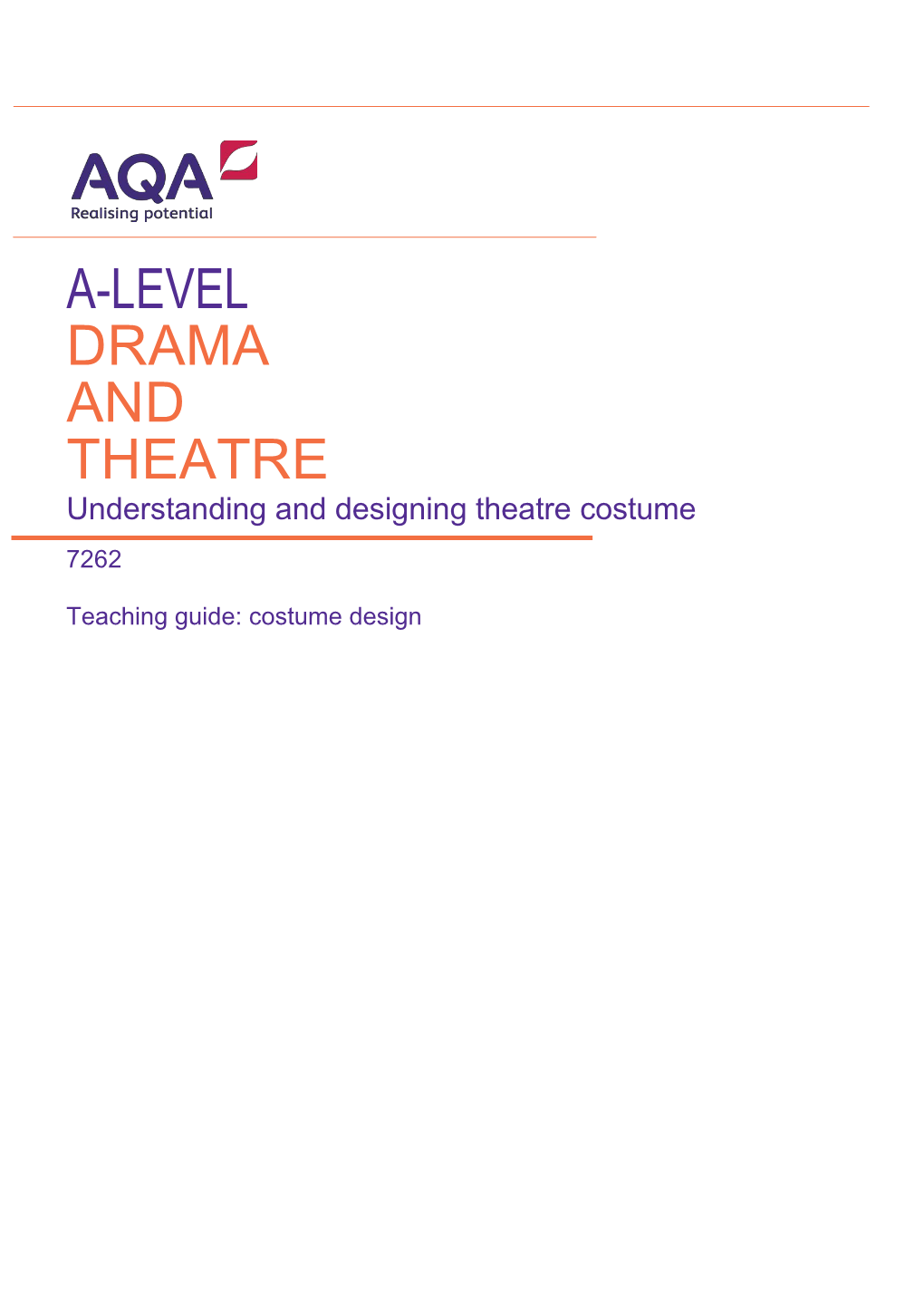 Teaching Guide: Costume Design