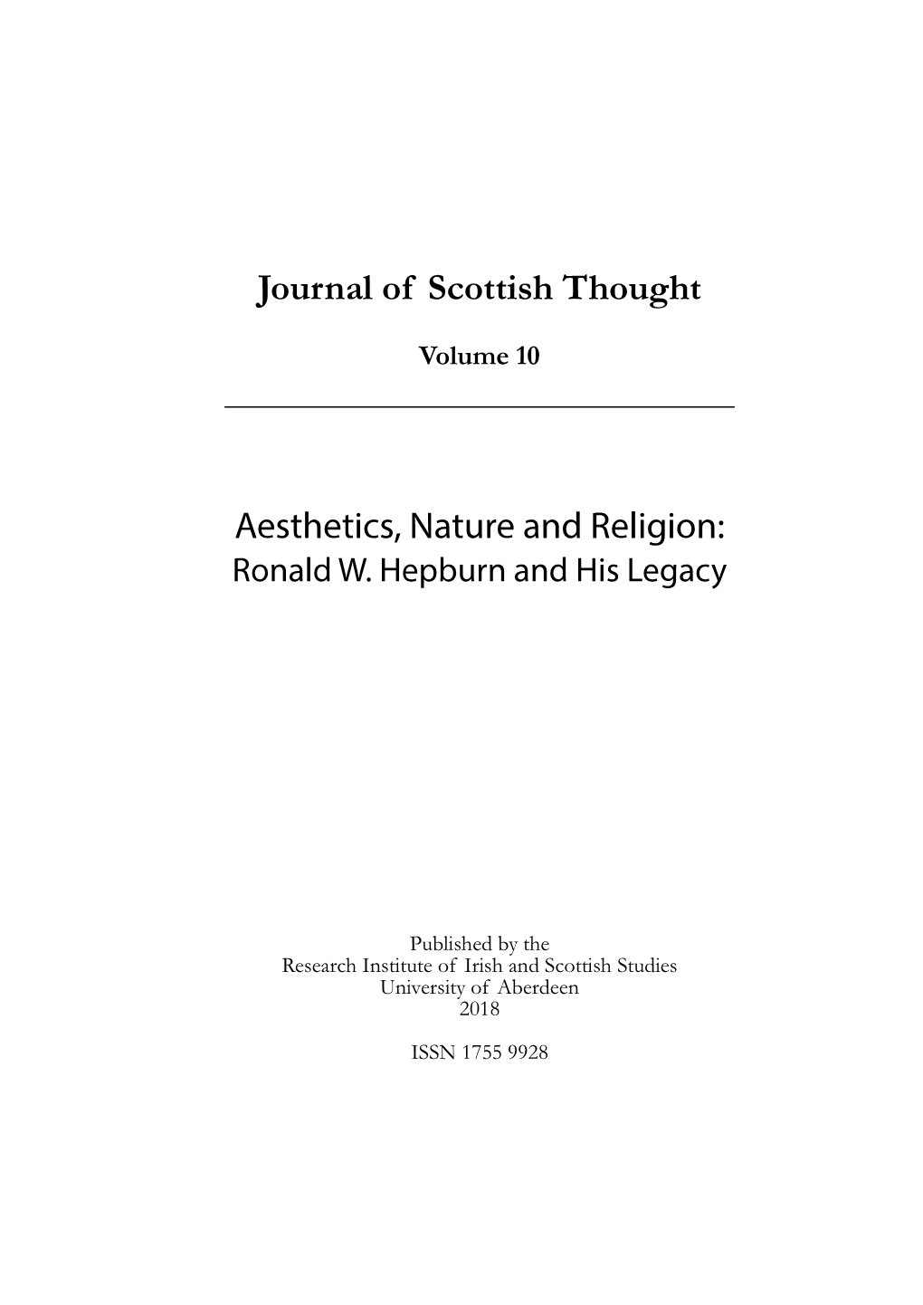 Journal of Scottish Thought