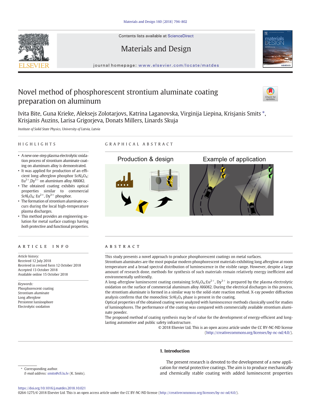 Novel Method of Phosphorescent Strontium Aluminate Coating Preparation on Aluminum