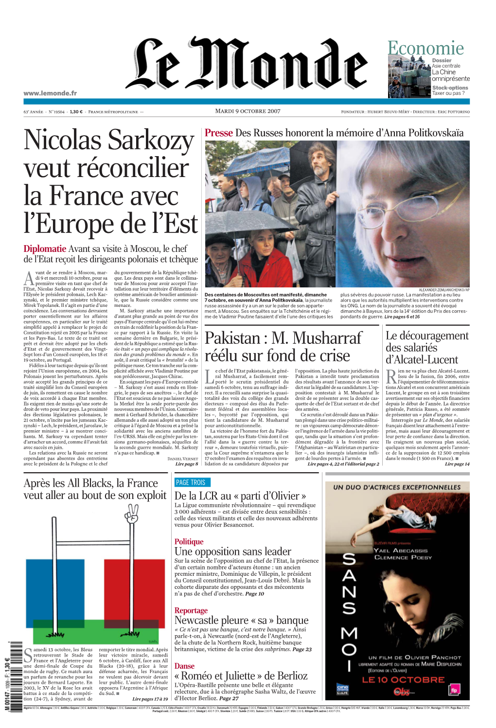 Nicolas Sarkozy Veut Réconcilier La France Avec L'europe De L'est