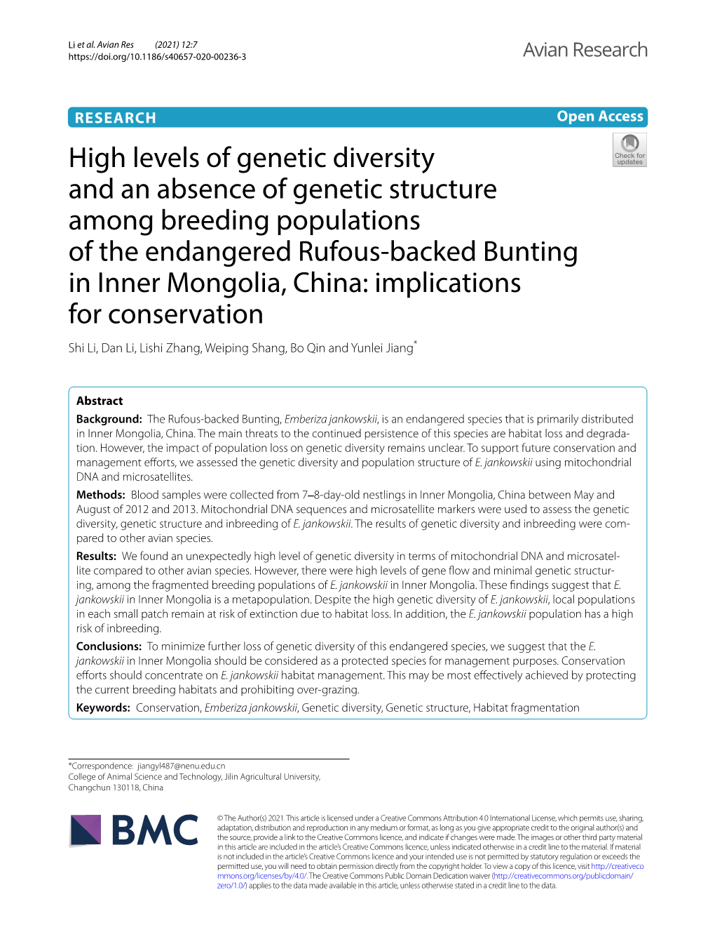 High Levels of Genetic Diversity and an Absence of Genetic Structure Among