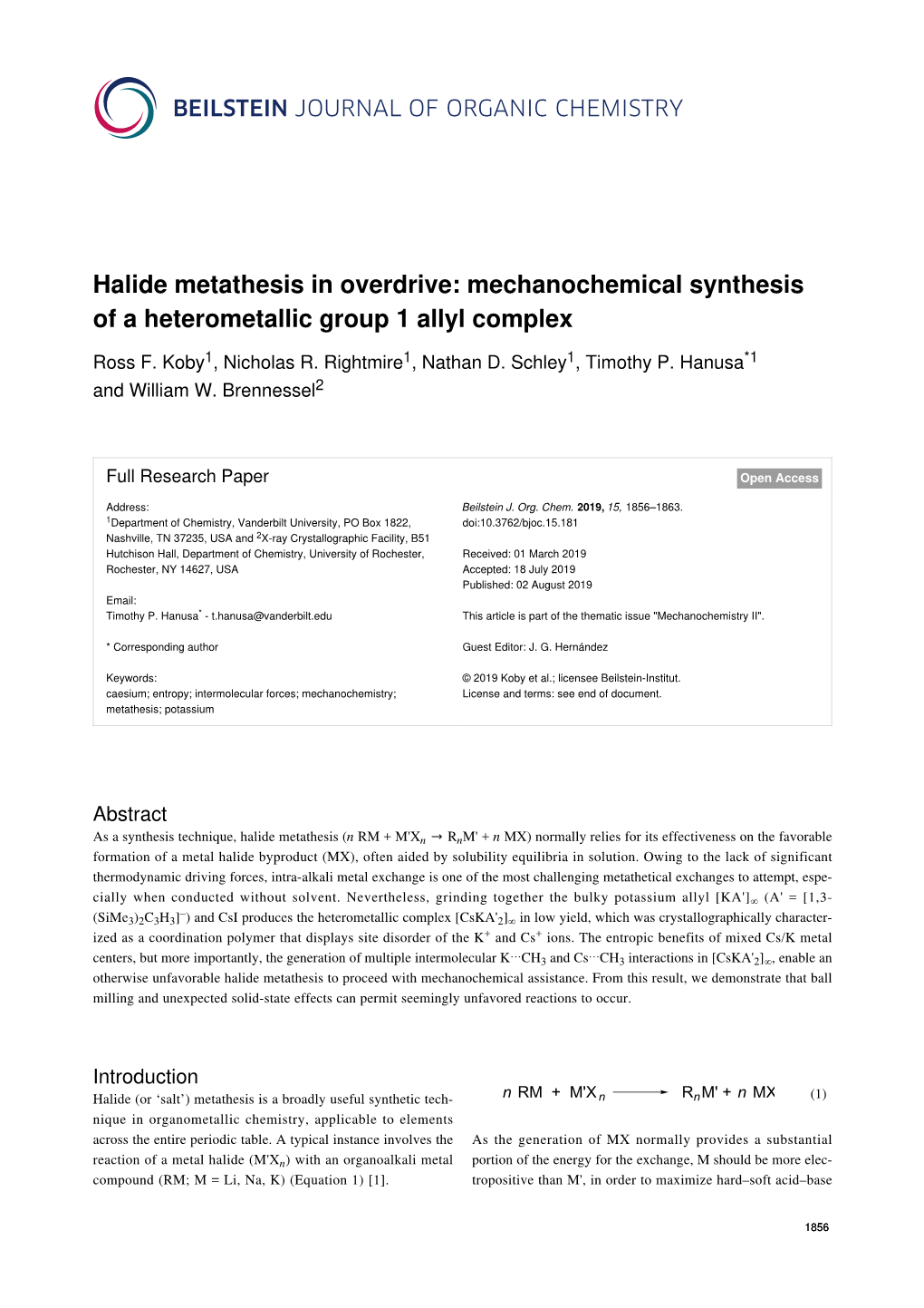 Halide Metathesis in Overdrive: Mechanochemical Synthesis of a Heterometallic Group 1 Allyl Complex