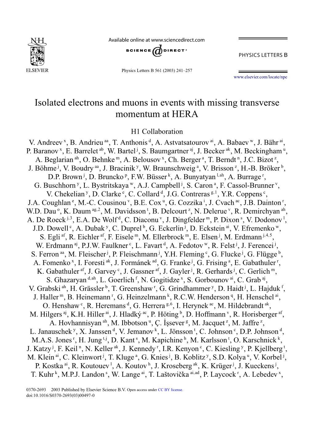 Isolated Electrons and Muons in Events with Missing Transverse Momentum at HERA