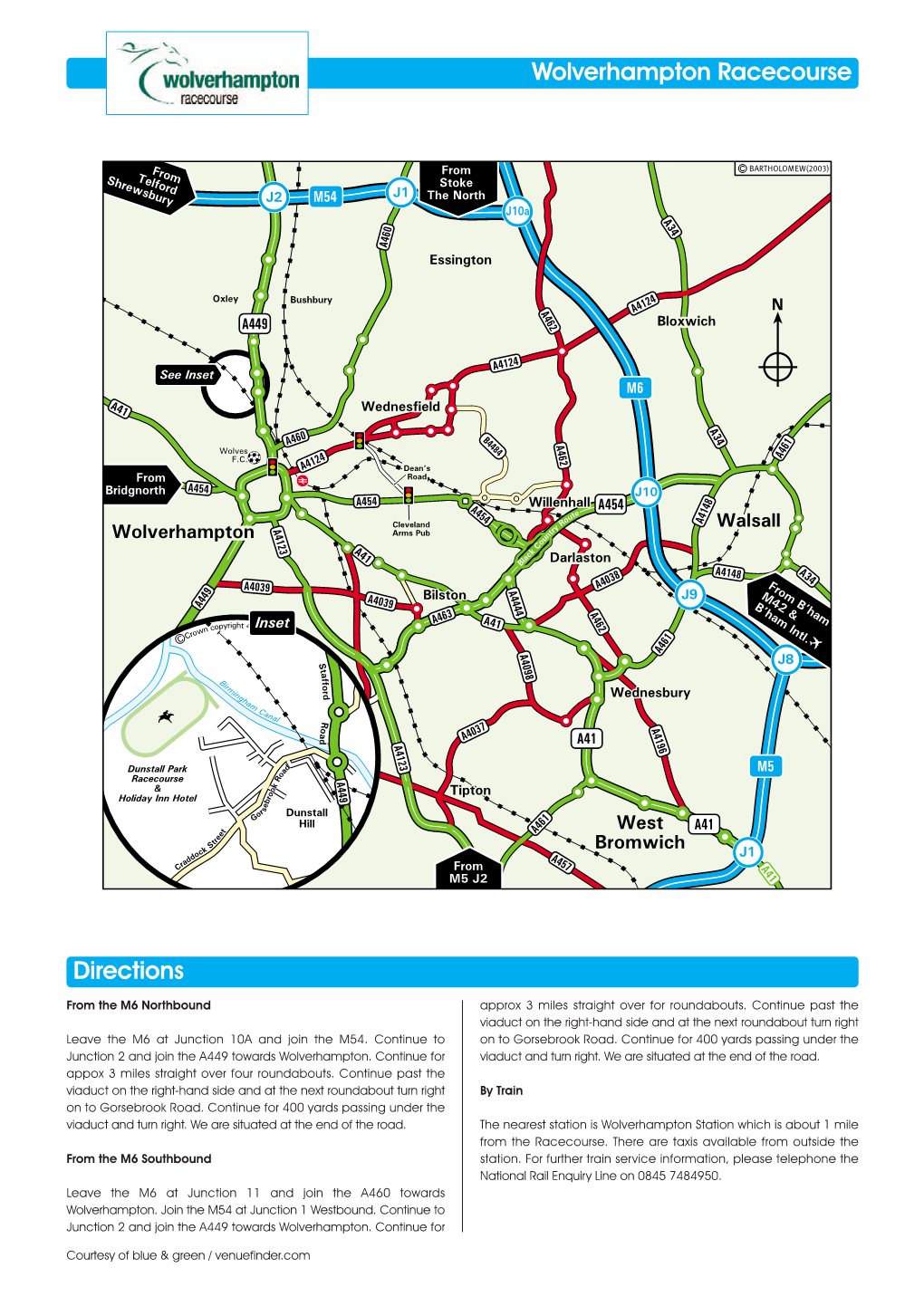 Wolverhampton Racecourse Directions