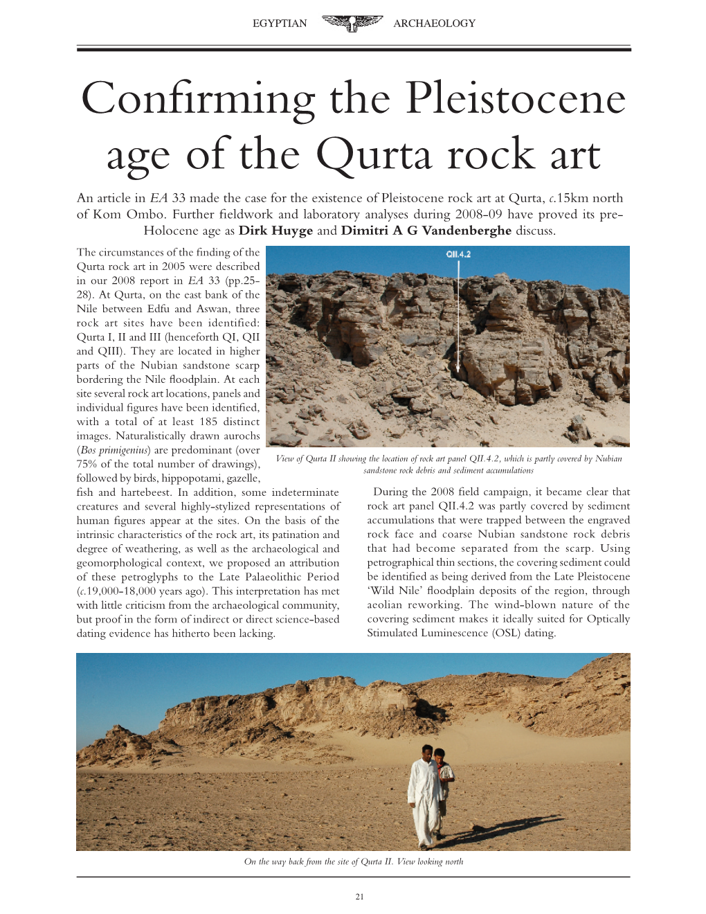 Confirming the Pleistocene Age of the Qurta Rock