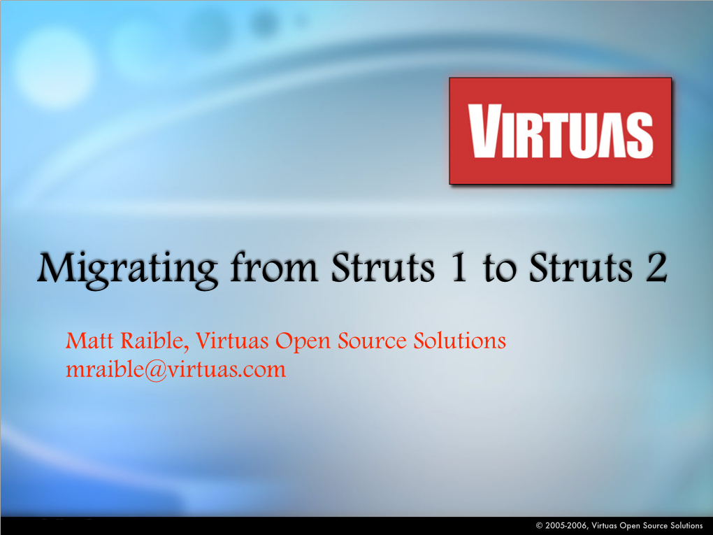 Migrating from Struts 1 to Struts 2