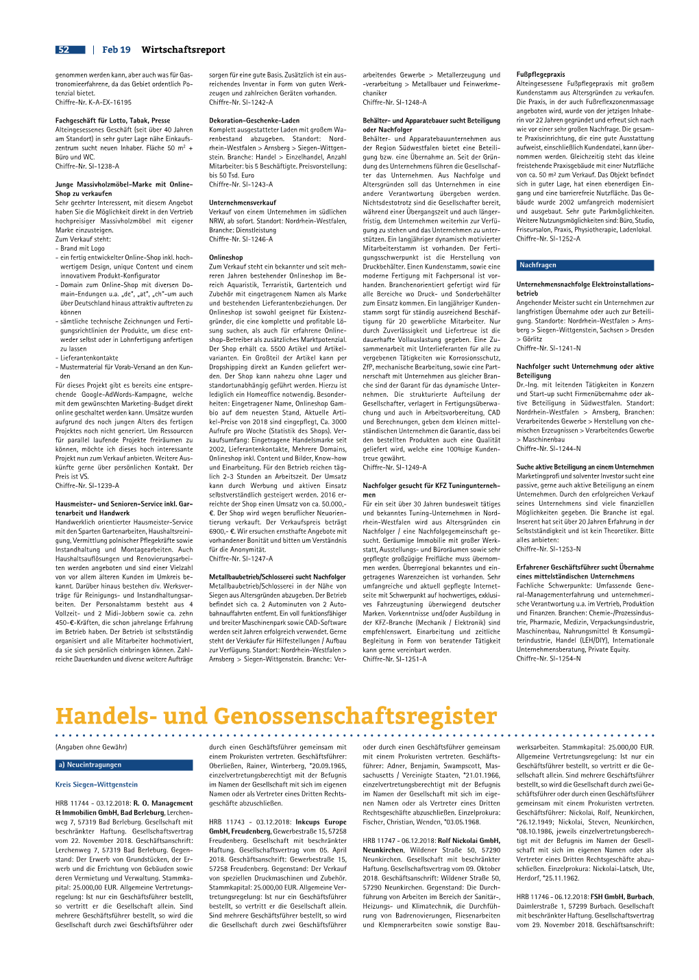 Handels Und Genossenschaftsregister