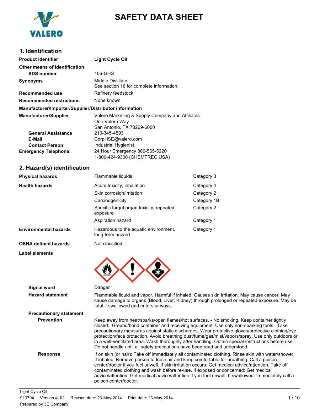 Safety Data Sheet