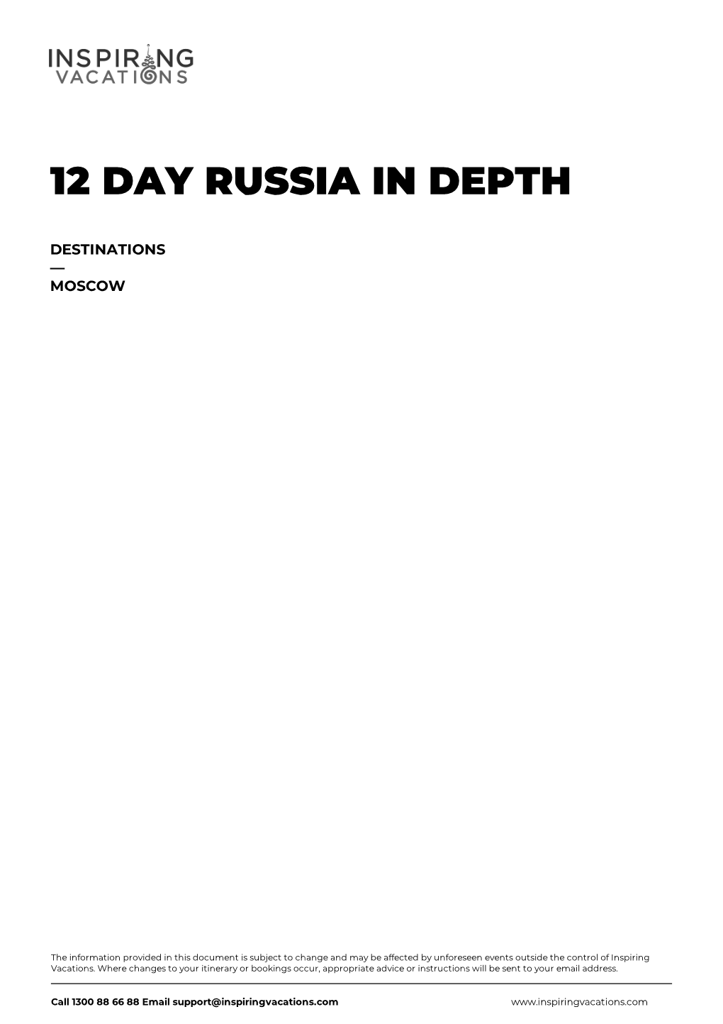 12 Day Russia in Depth