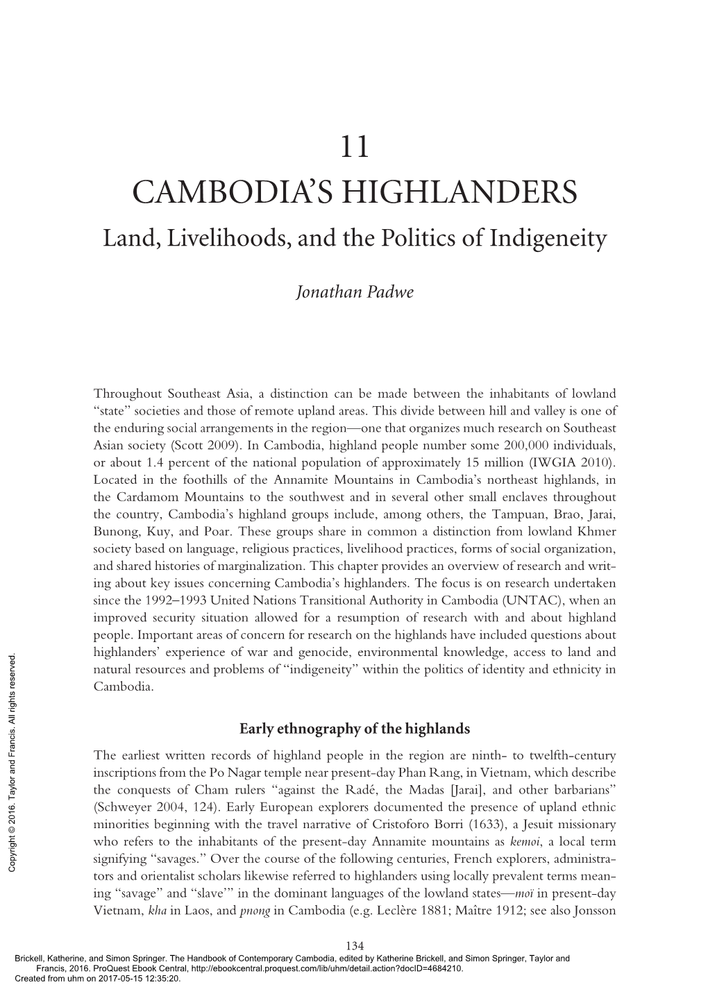 11 Cambodia's Highlanders