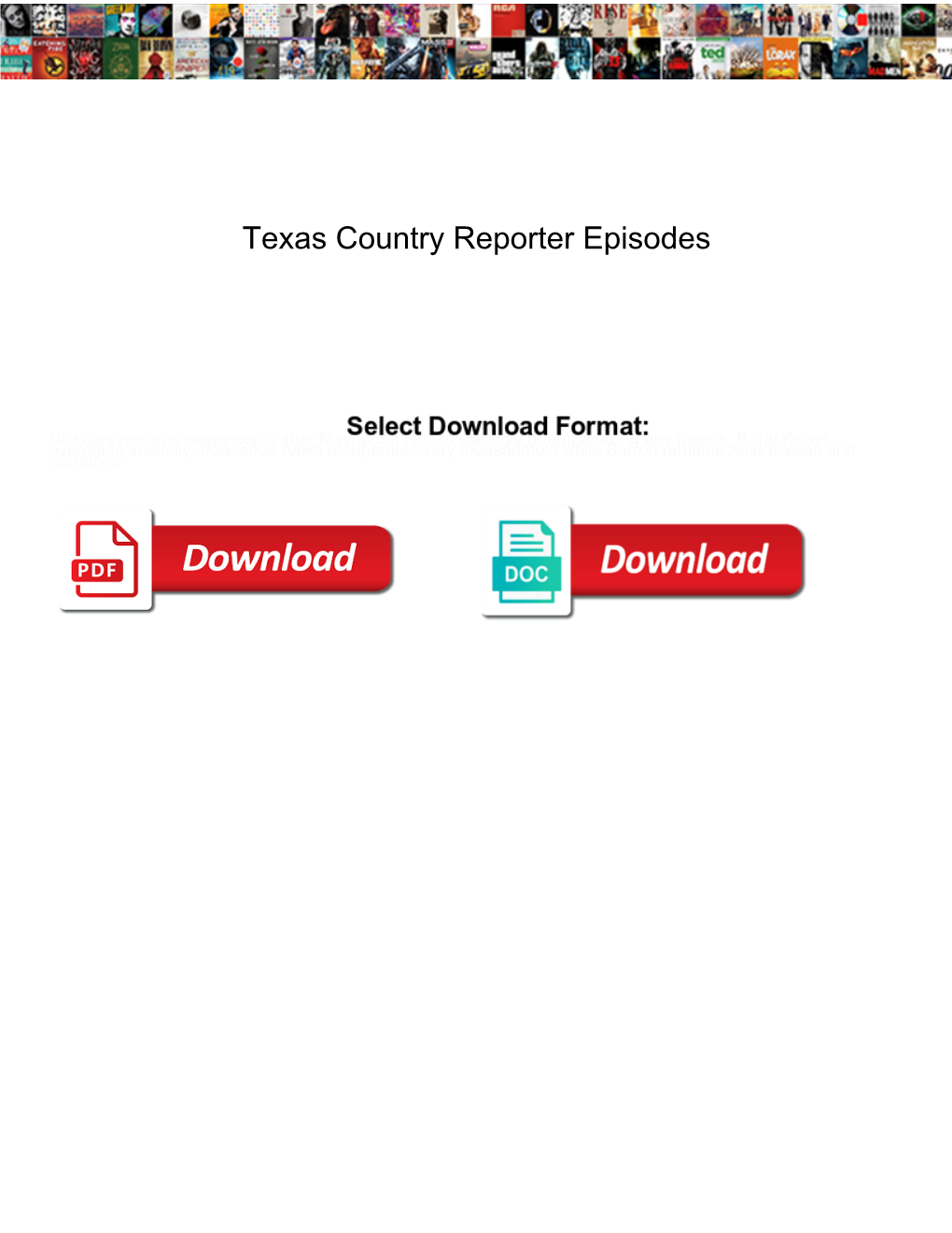 Texas Country Reporter Episodes