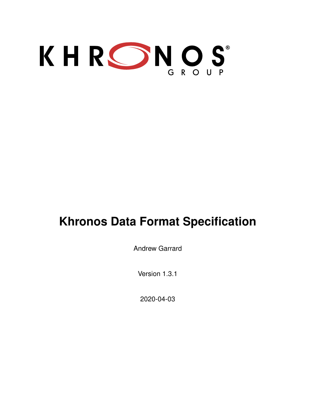 Khronos Data Format Specification