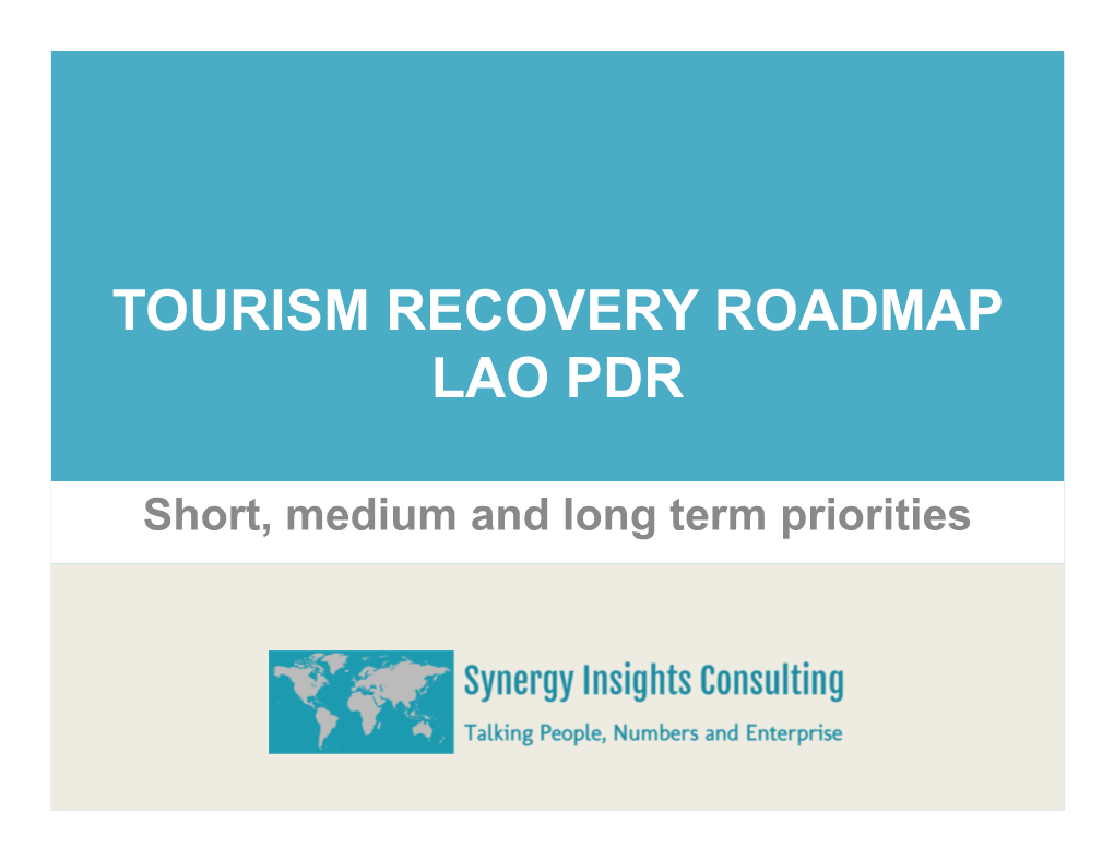 Lao Pdr Tourism Recovery Roadmap