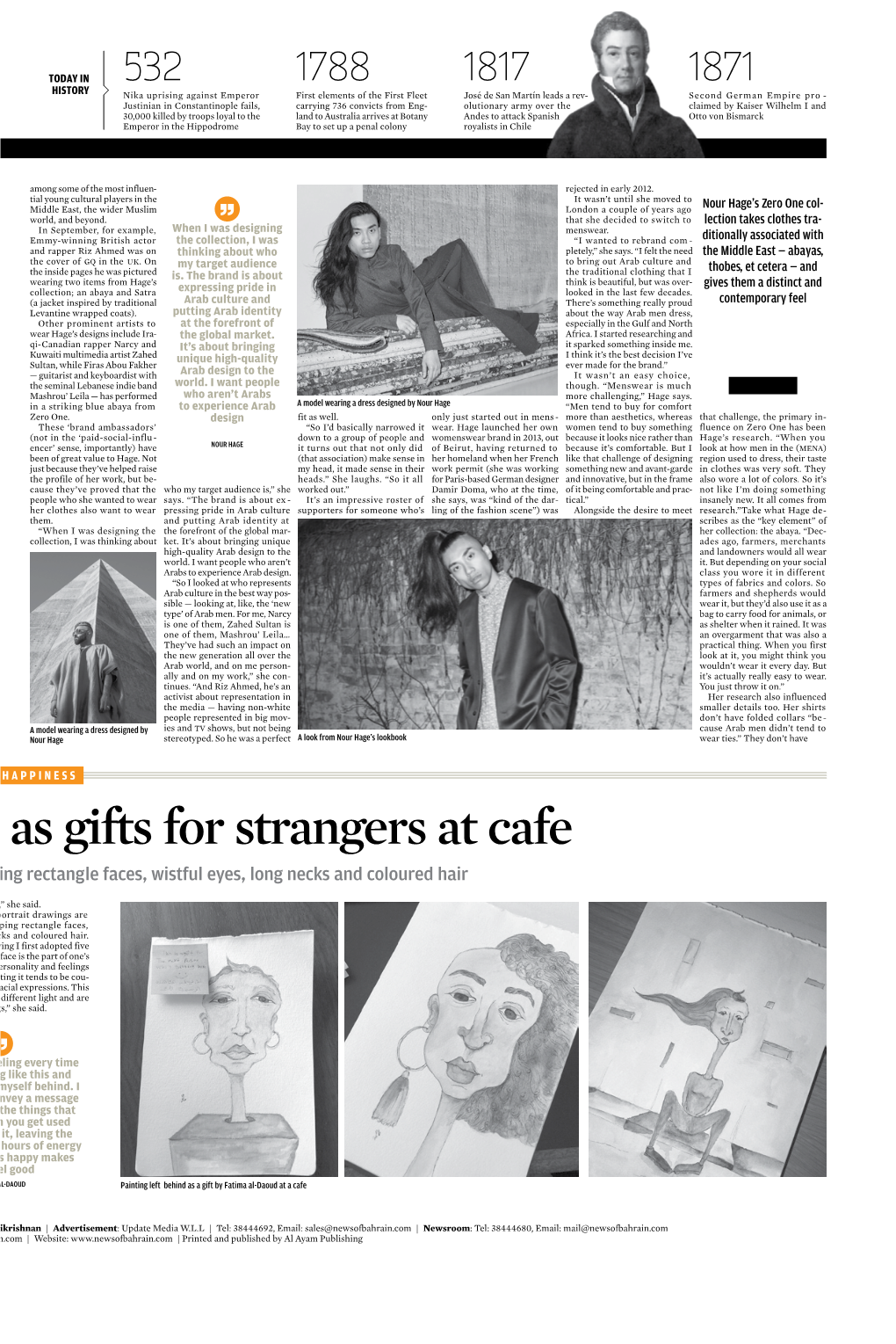 Es Portraits As Gifts for Strangers at Cafe