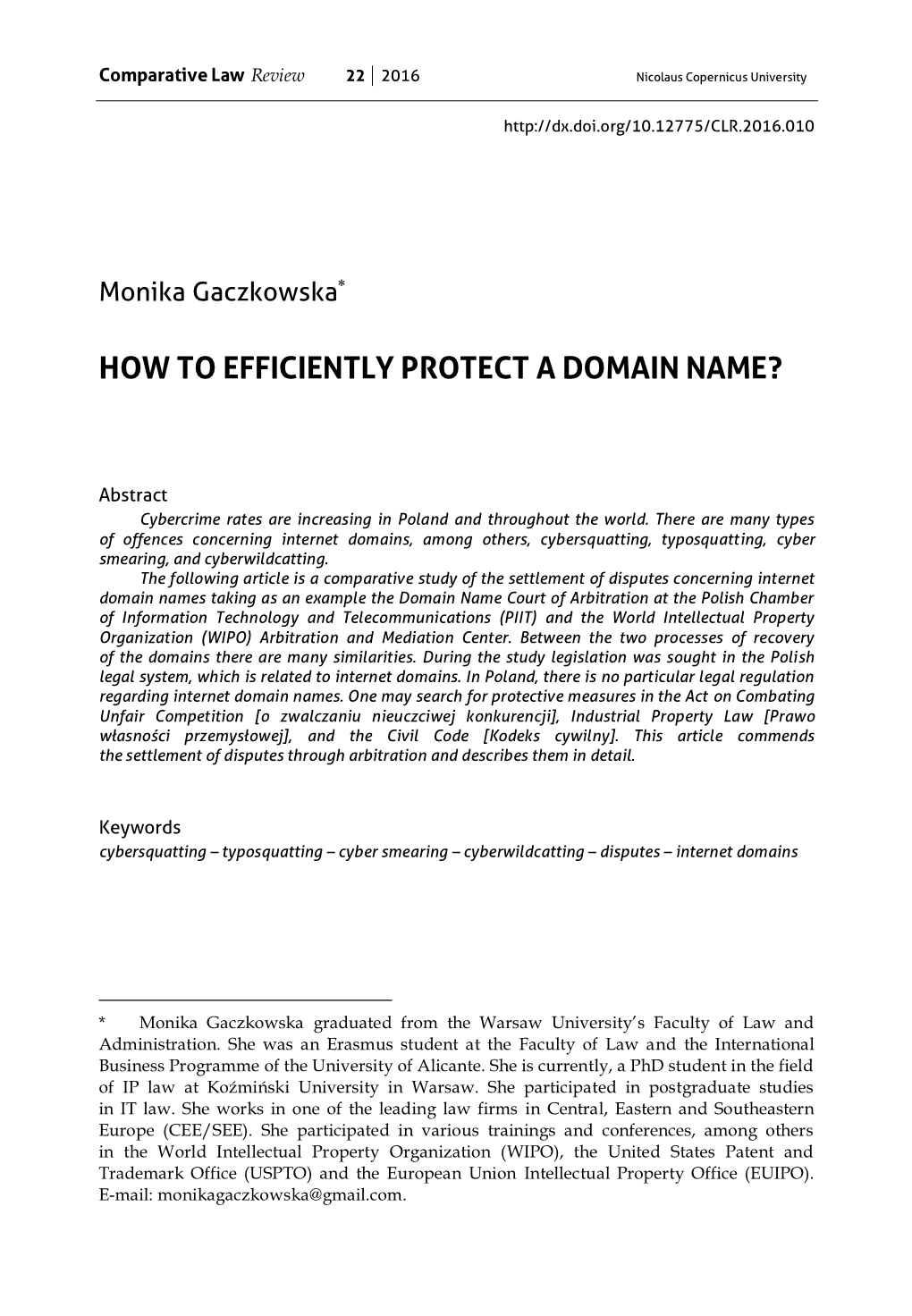 How to Efficiently Protect a Domain Name?