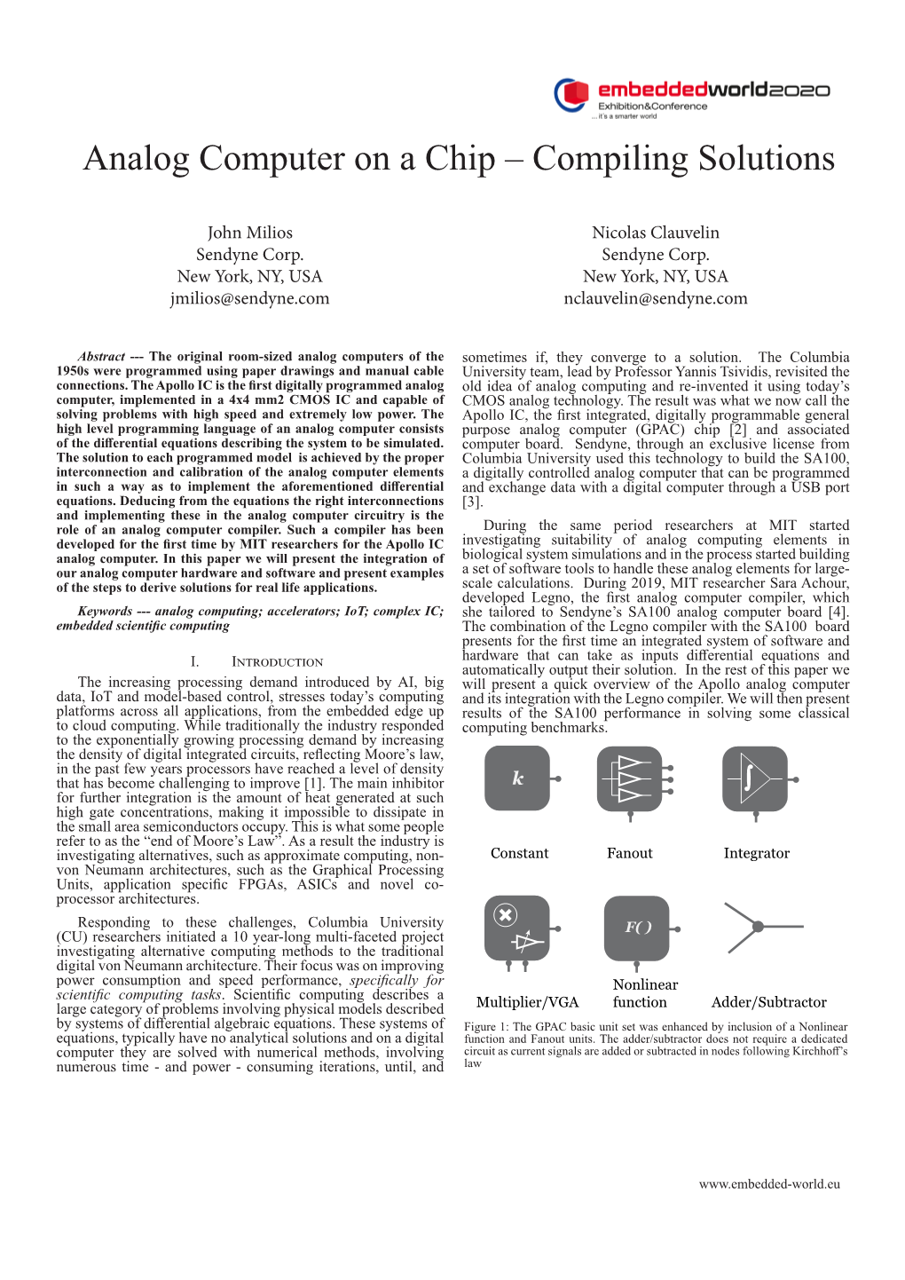 Analog Computer on a Chip – Compiling Solutions