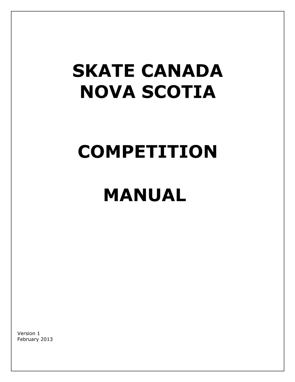 Competition Manual