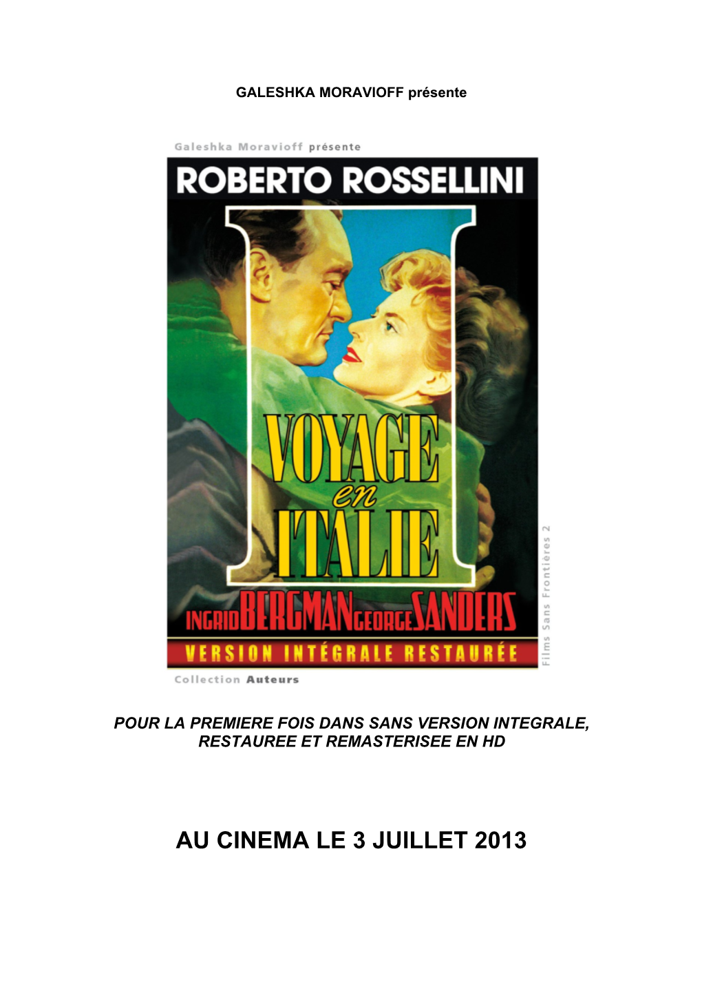 Roberto Rossellini LE REALISATEUR