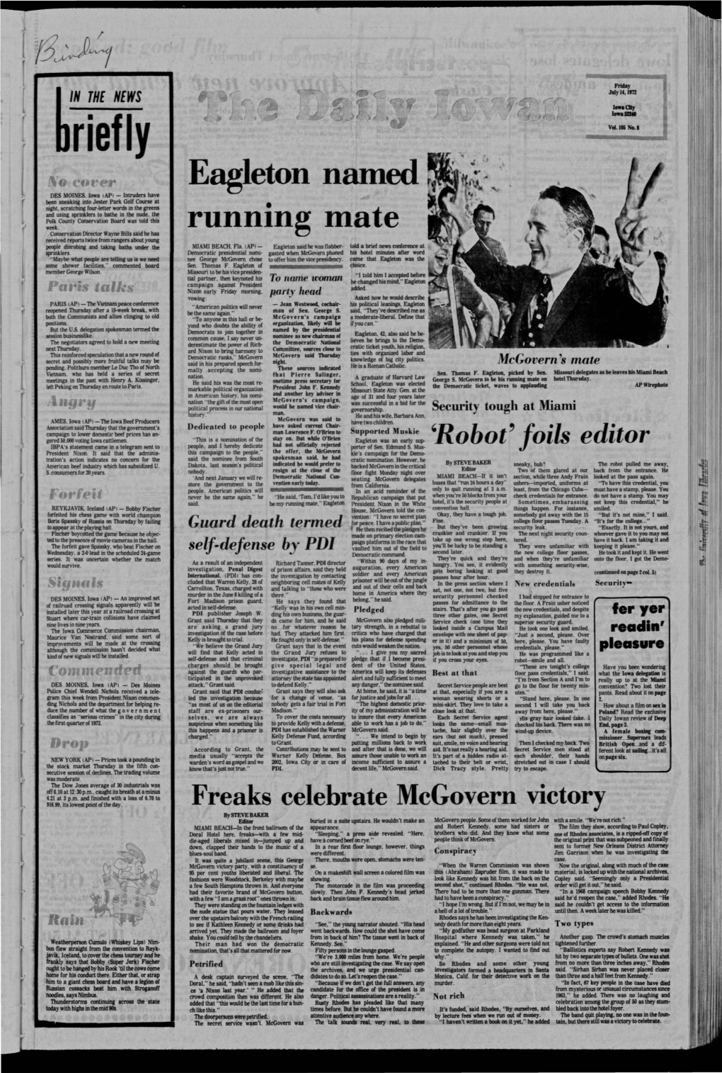 Daily Iowan (Iowa City, Iowa), 1972-07-14