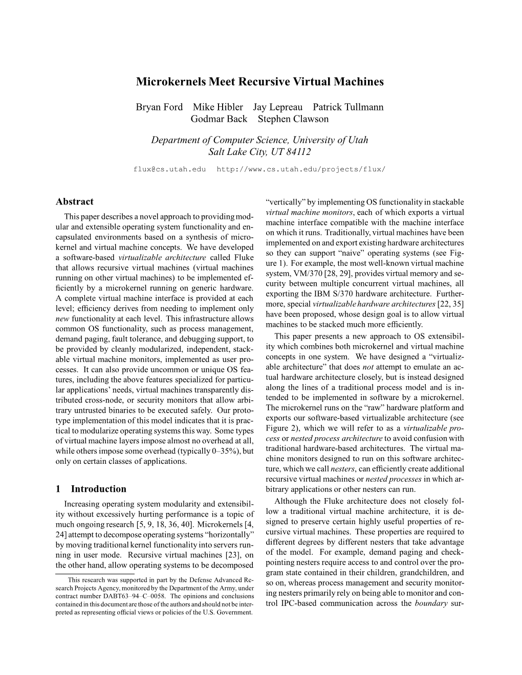 Microkernels Meet Recursive Virtual Machines