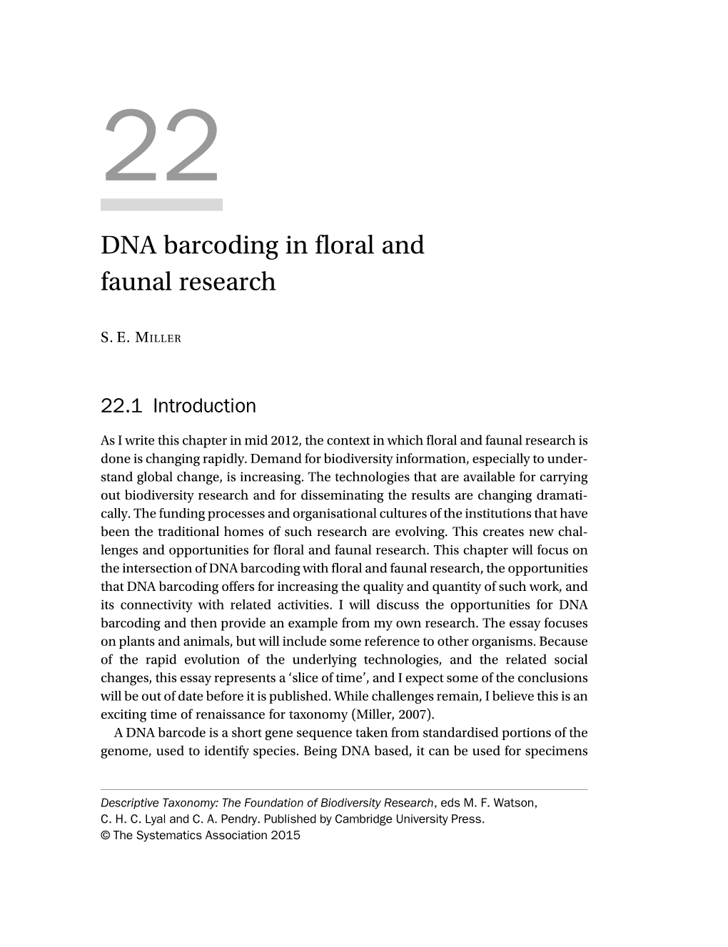 DNA Barcoding in Floral and Faunal Research