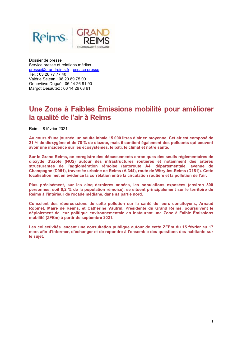 Une Zone À Faibles Émissions Mobilité Pour Améliorer La Qualité De L’Air À Reims