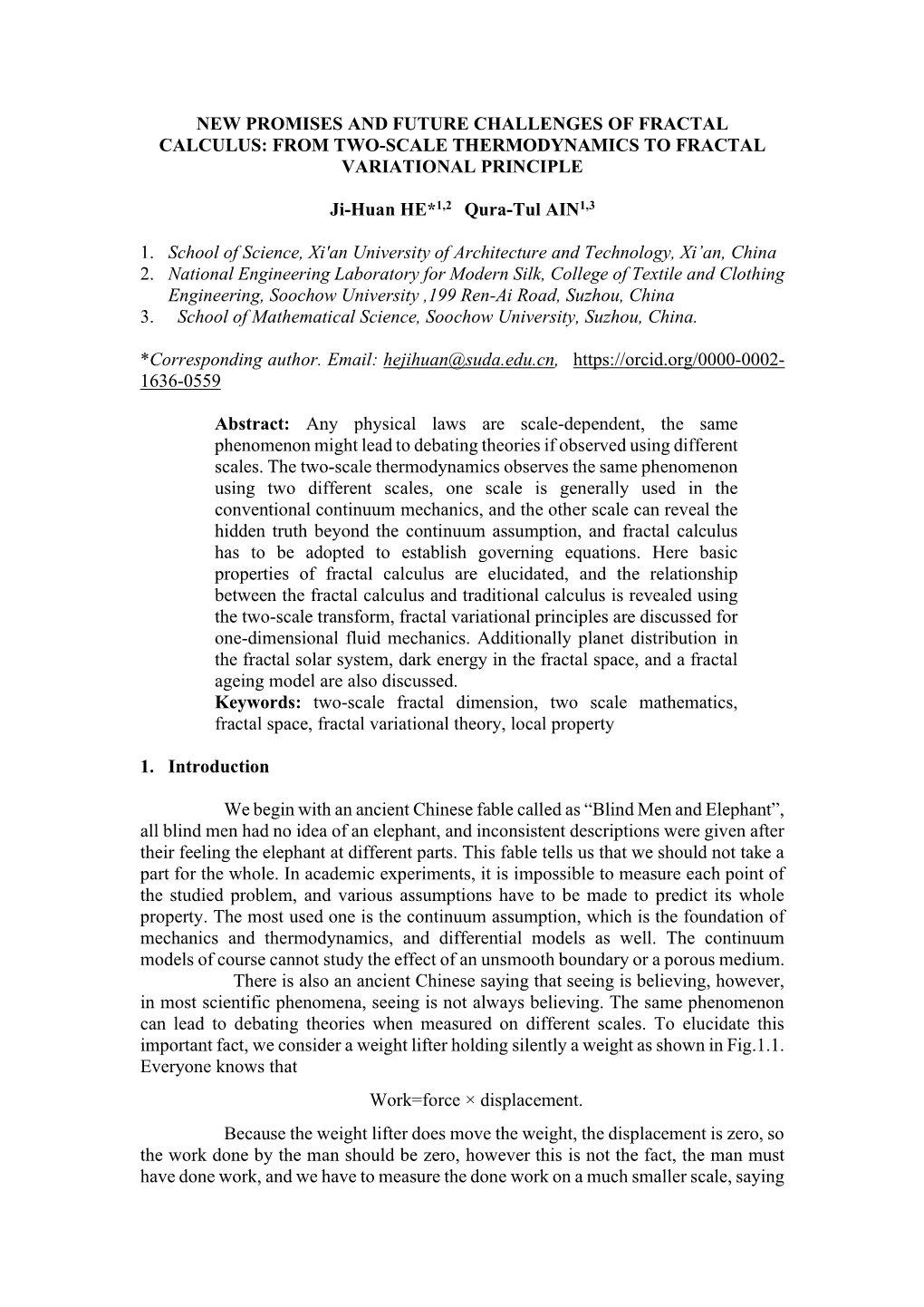 From Two-Scale Thermodynamics to Fractal Variational Principle