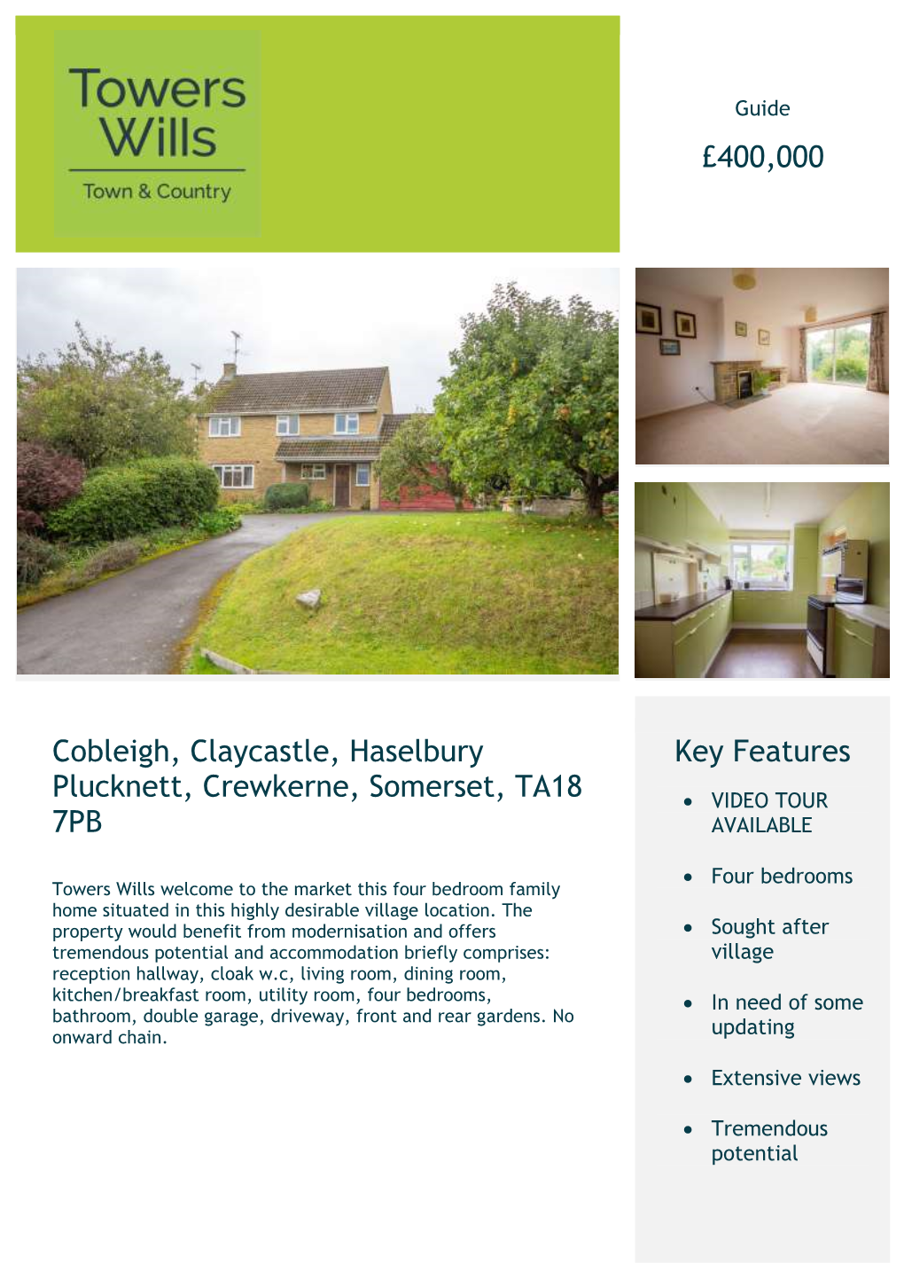 400000 Cobleigh, Claycastle, Haselbury Plucknett