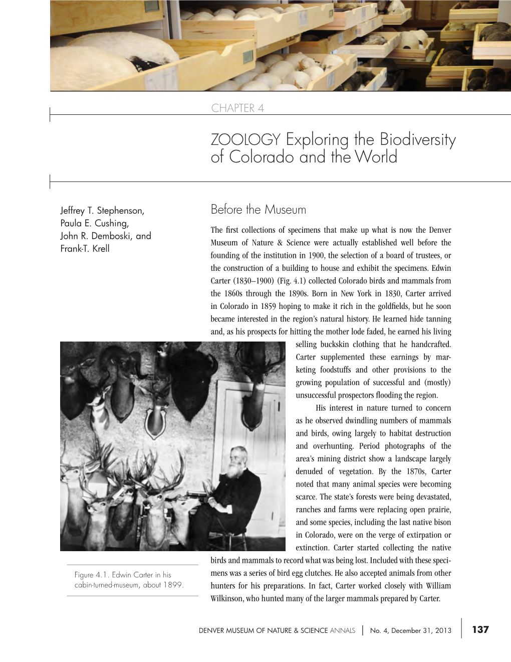 ZOOLOGY Exploring the Biodiversity of Colorado and Theworld