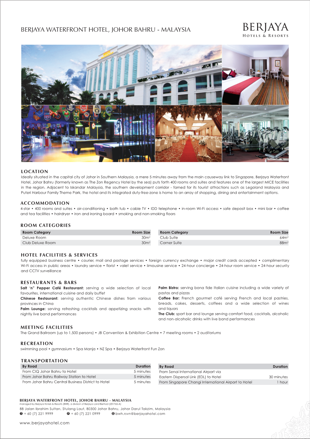 Berjaya Waterfront Hotel, Johor Bahru - Malaysia