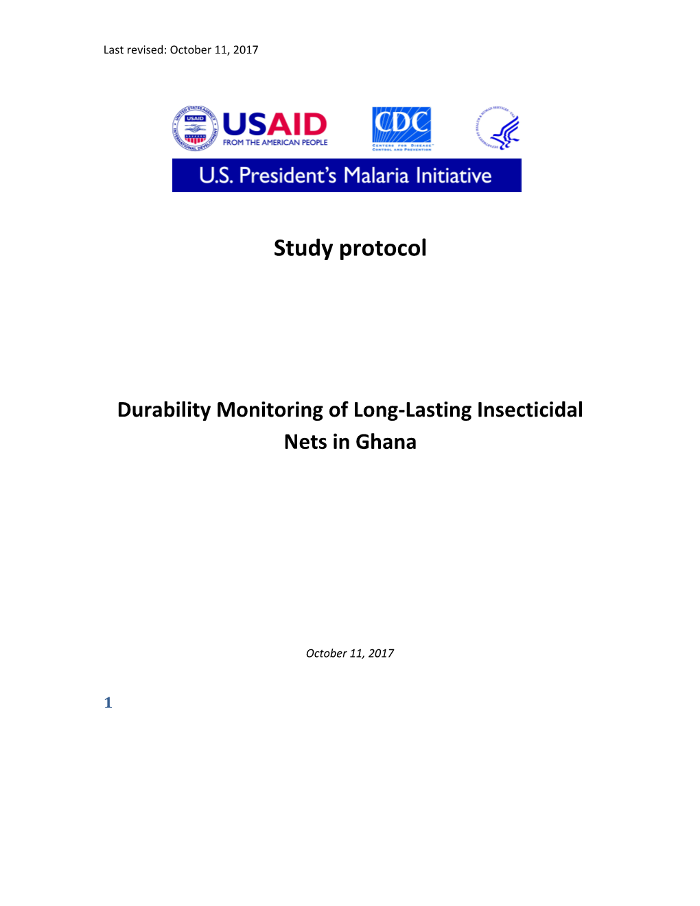 Durability Monitoring of Long-Lasting Insecticidal Nets in Ghana