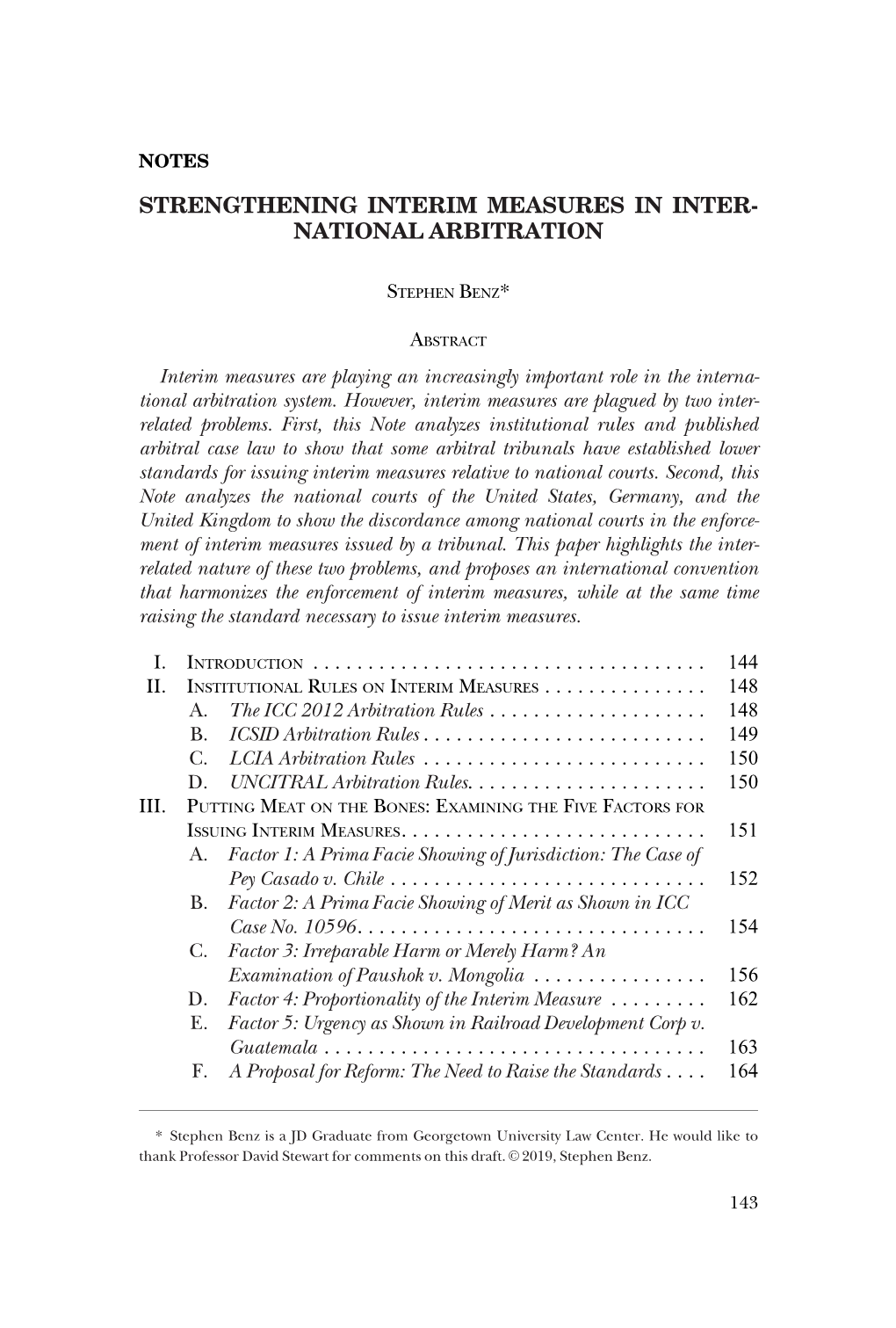 Strengthening Interim Measures in International Arbitration