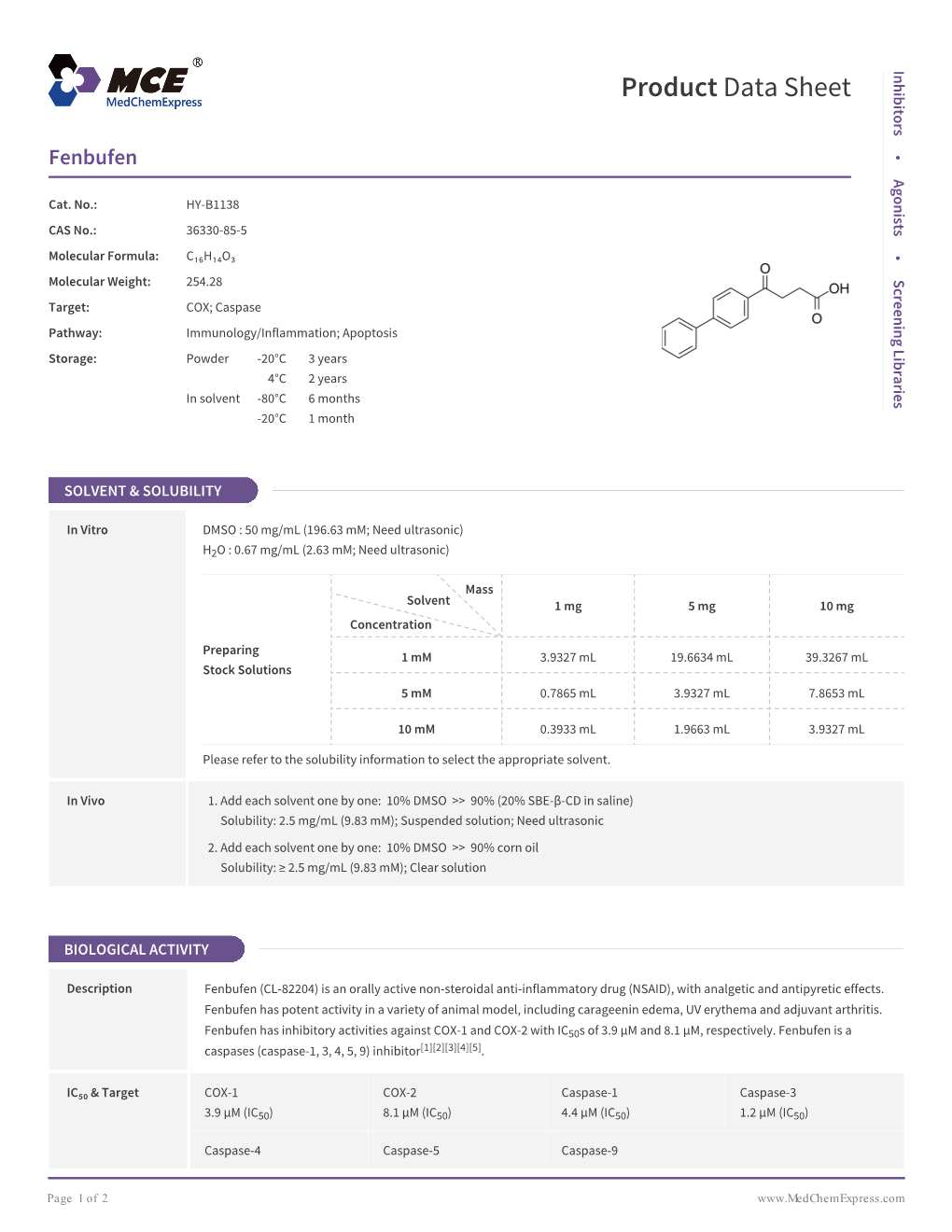 Fenbufen | Medchemexpress