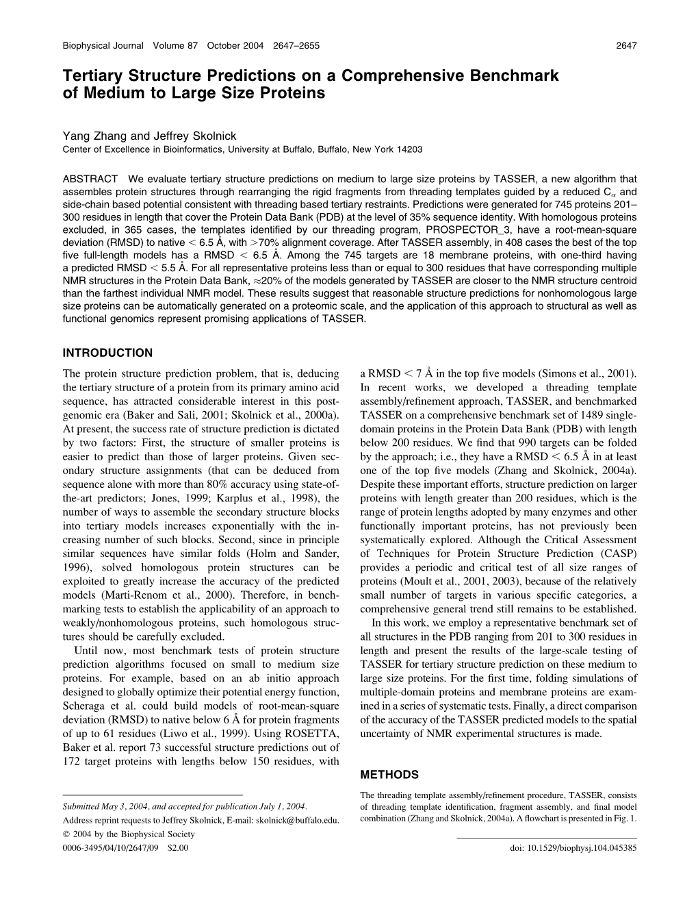 Tertiary Structure Predictions on a Comprehensive Benchmark of Medium to Large Size Proteins