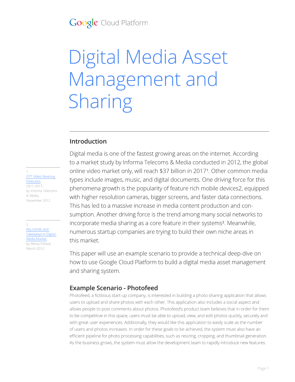 Digital Media Asset Management and Sharing