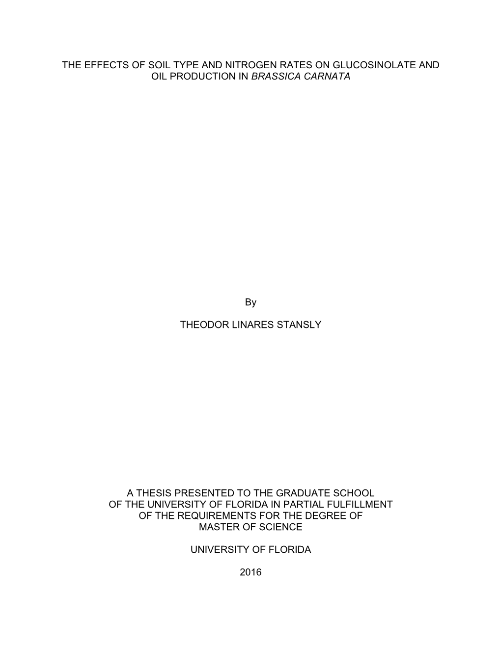 University of Florida Thesis Or Dissertation Formatting